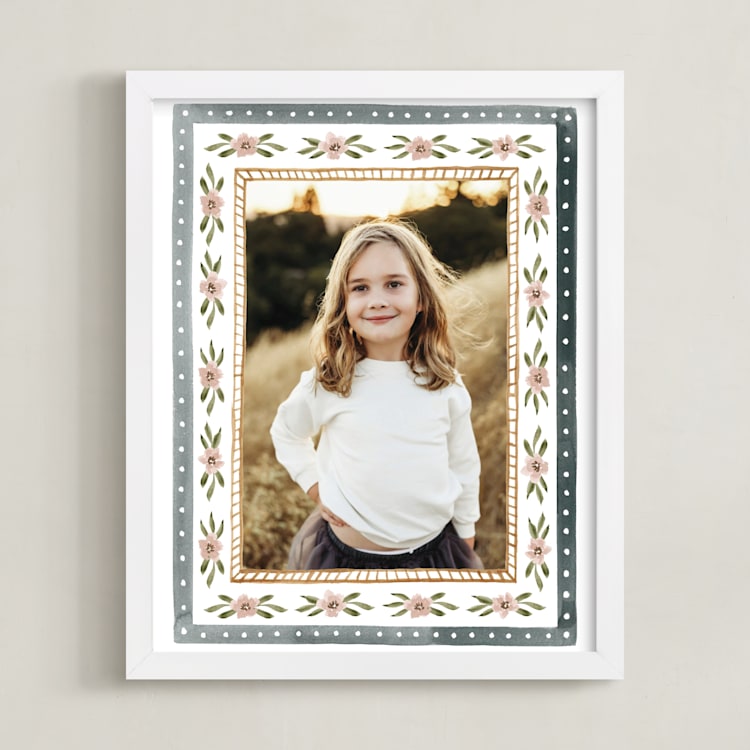"Embellished Frame: Framed Photo" - Framed Photo in Sea by leslie hamer - Framed