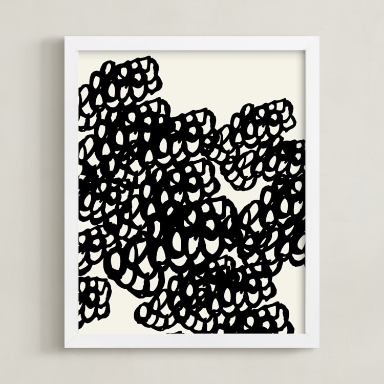 "Black Sheep" - Art Print in Noir by rose lindo - Framed