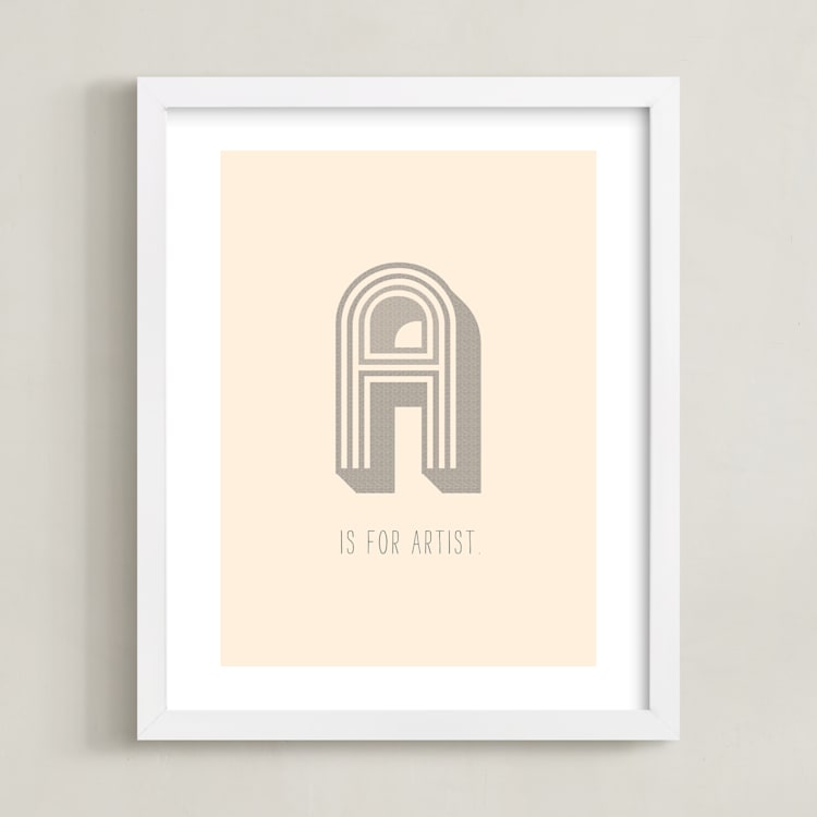 "Artisan" - Art Print in Almond by Marabou Design - Framed