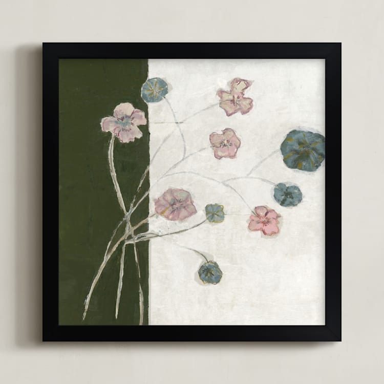 "Celebratory Decay" - Art Print in Green Decay by Bethania Lima - Framed