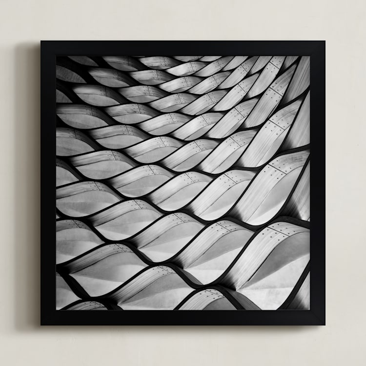 "Honeycomb" - Art Print in Black & white by Angie McMonigal - Framed
