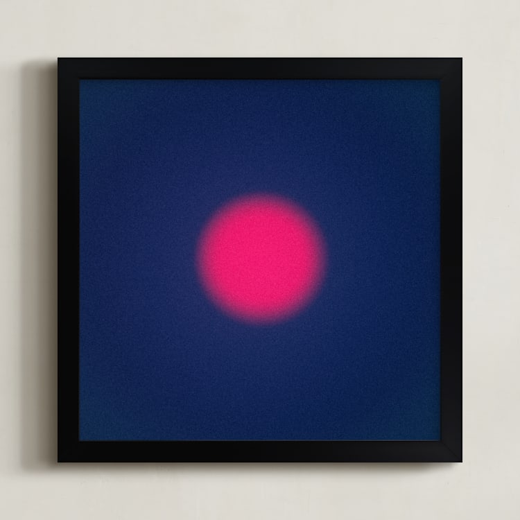 "Sun in the dust. Variations 1" - Art Print in Blue and Red by Arash Fattahi Acosta - Framed