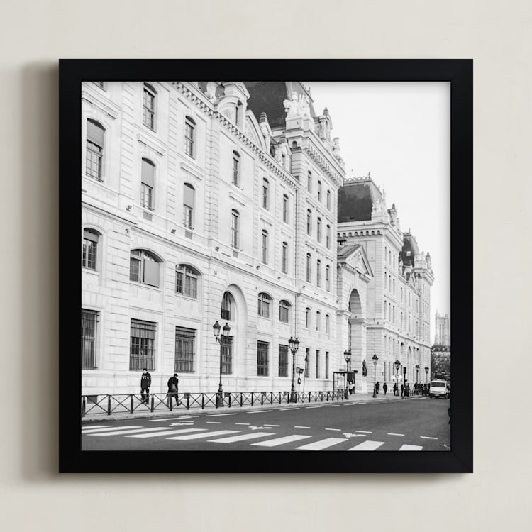 "French Elegance" - Art Print in Black and White by Jessica C Nugent - Framed