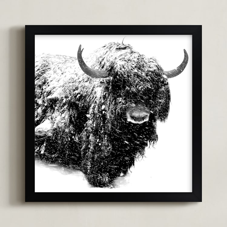 "Below Zero" - Art Print in Black and White by Leslie Le Coq - Framed