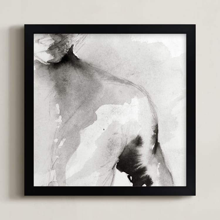 "As You Are" - Art Print in Quiet Gray by Karen Kaul - Framed