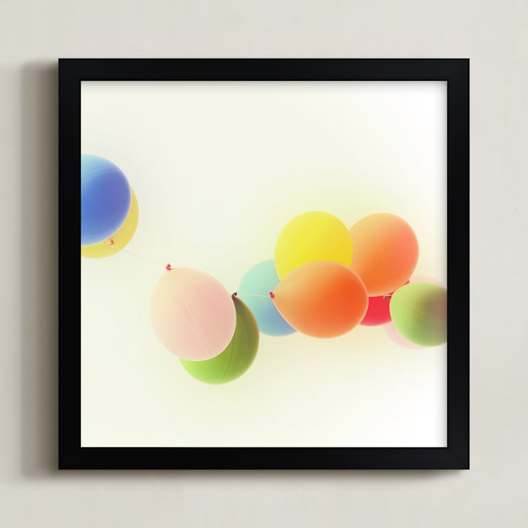 "Sweet Chaos - 2" - Art Print in Robin Egg Blue by Michelee Scott - Framed