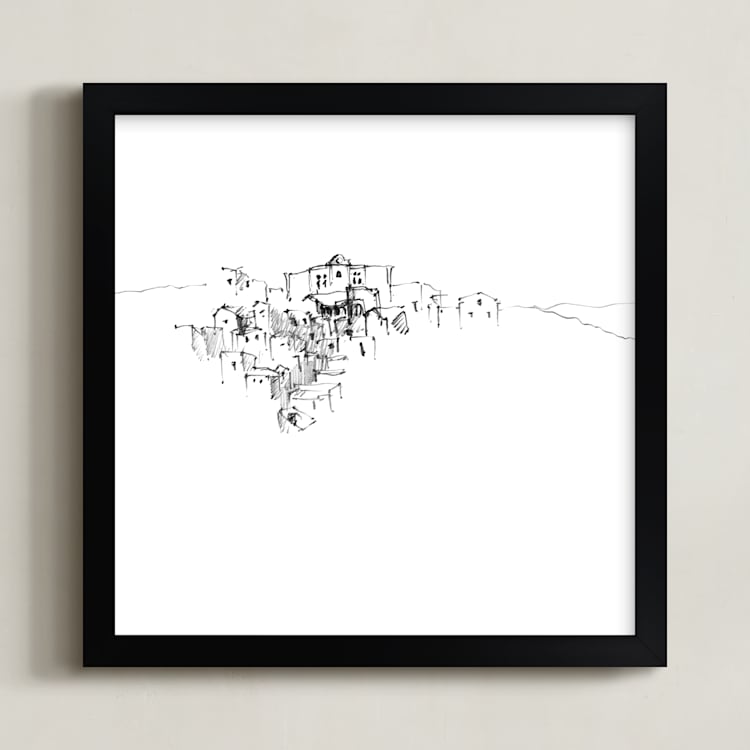 "The Sassi" - Art Print in Sassi Black by Amy Toneys - Framed
