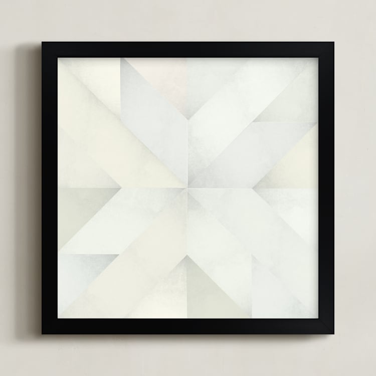 "quilt block 03" - Art Print in Green Spring by Leanne Friedberg - Framed