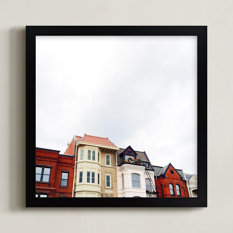 "aligned" - Art Print in creams by Giulia Doyle - Framed