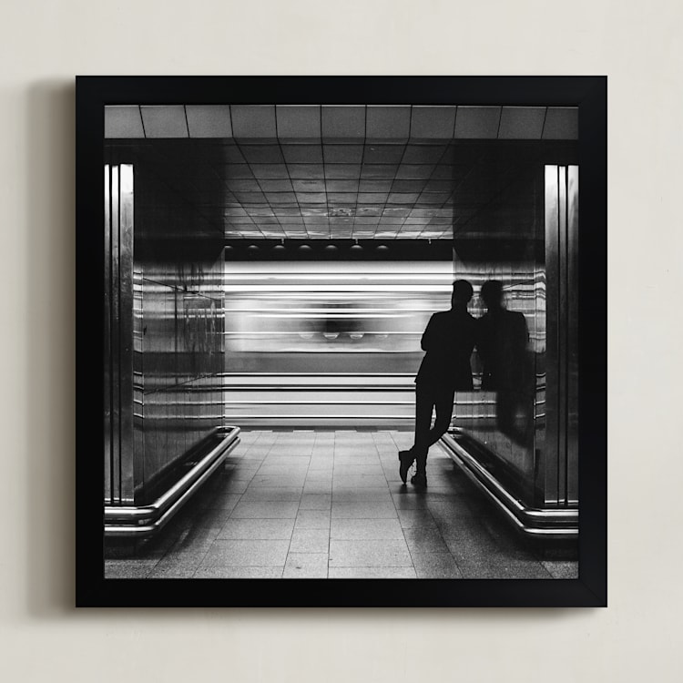 "Patience" - Art Print in Black and White by Mark Kirby - Framed