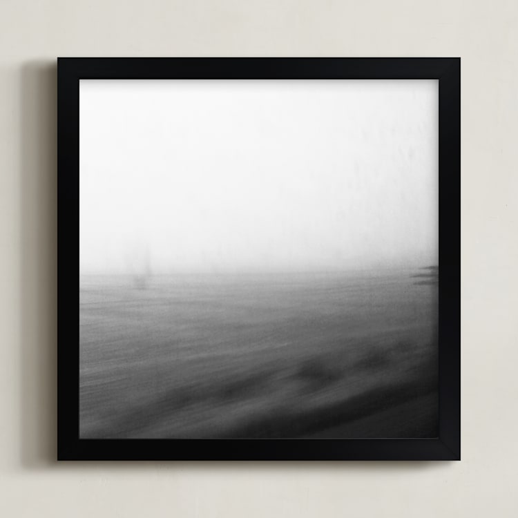 "Motion Series 3" - Art Print in Rail Grey by Sally M. Olivier - Framed