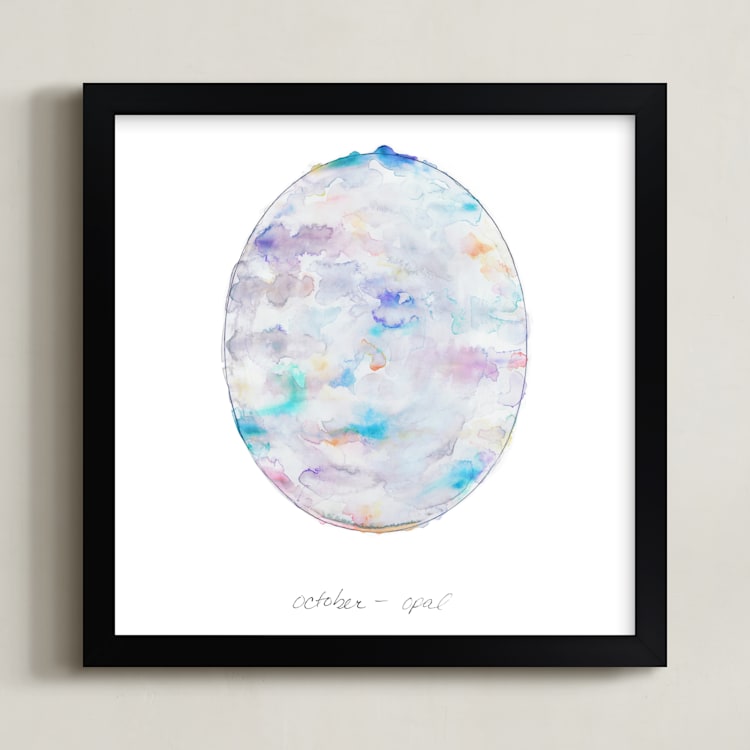 "October - Opal" - Art Print in Opal by Naomi Ernest - Framed