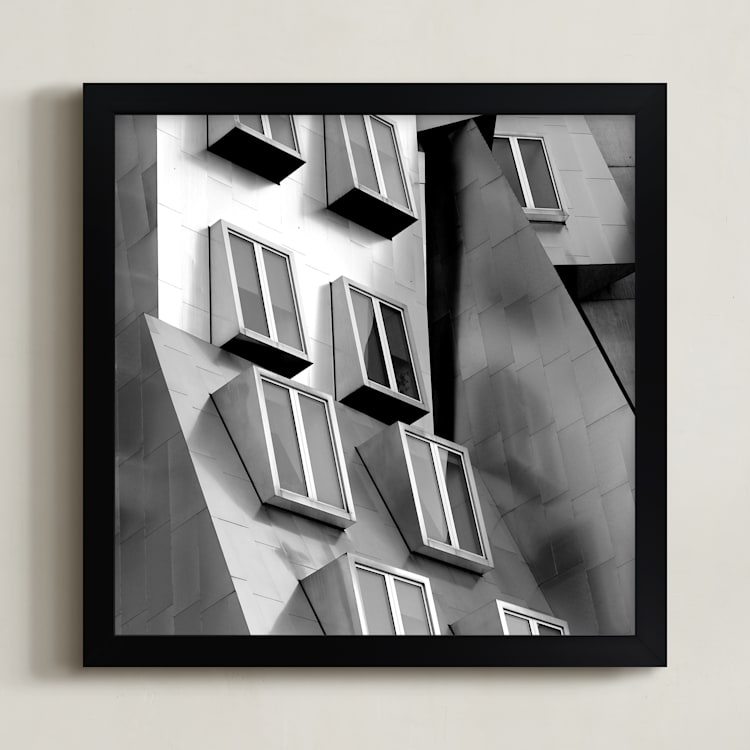 "Windows" - Art Print in Silver Exterior by Sadye Sagov - Framed