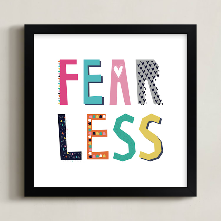 "FearLess" - Art Print in Bright by Rebecca Humphreys - Framed