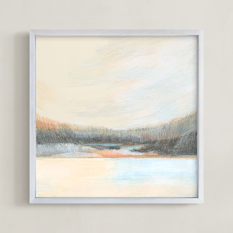 "Beyond" - Art Print in Sandy Beach by AlisonJerry - Framed