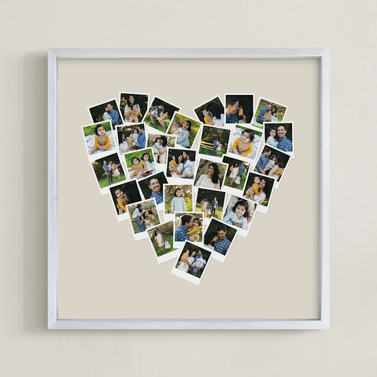 "Heart Snapshot Mix® Hues Photo Art" - Framed Photo in Warm Grey by Minted - Framed