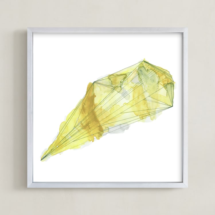 "Citrine" - Art Print in Lemon by Naomi Ernest - Framed