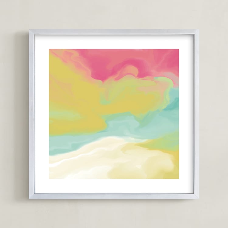 "Savage" - Art Print in Goldenrod by Artsy Canvas Girl Designs - Framed