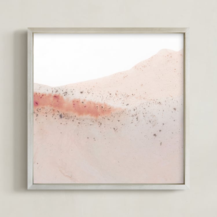 "Mountainside " - Art Print in Sand by Sadie Holden - Framed