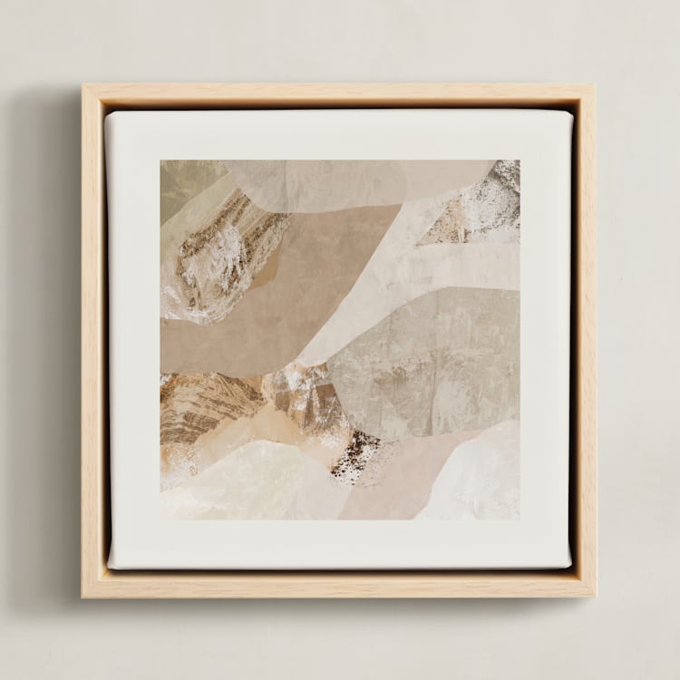 "Mountage 1" - Art Print in Putty by Melanie Severin - Framed Canvas