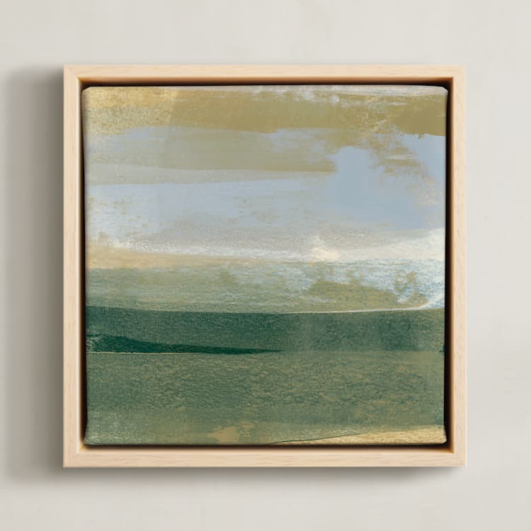 "Open Field 1" - Art Print in Grass by Julia Contacessi - Framed Canvas