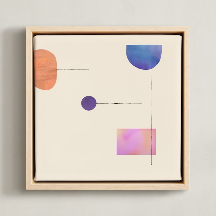 "Levitation 1" - Art Print in Coral by Tatjana Koraksic - Framed Canvas