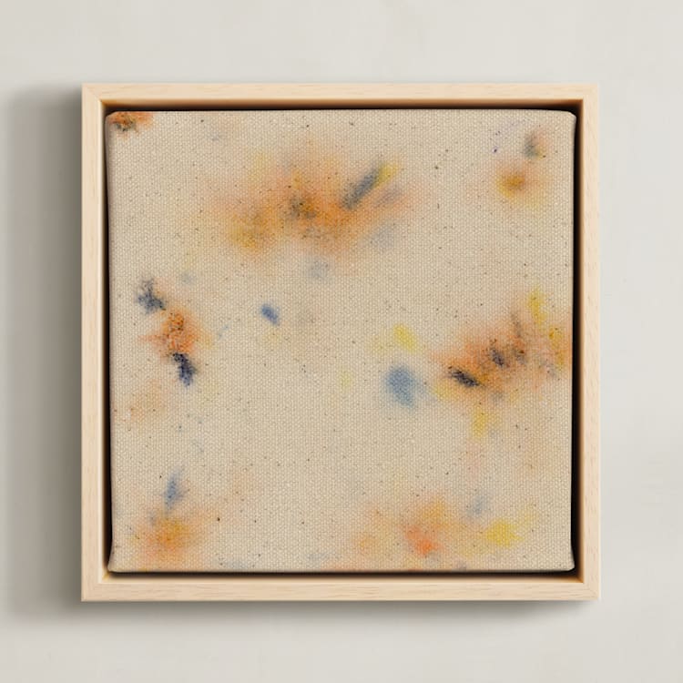 "Abstract Sunrise 2" - Art Print in Sunrise Orange by Christina Flowers - Framed Canvas
