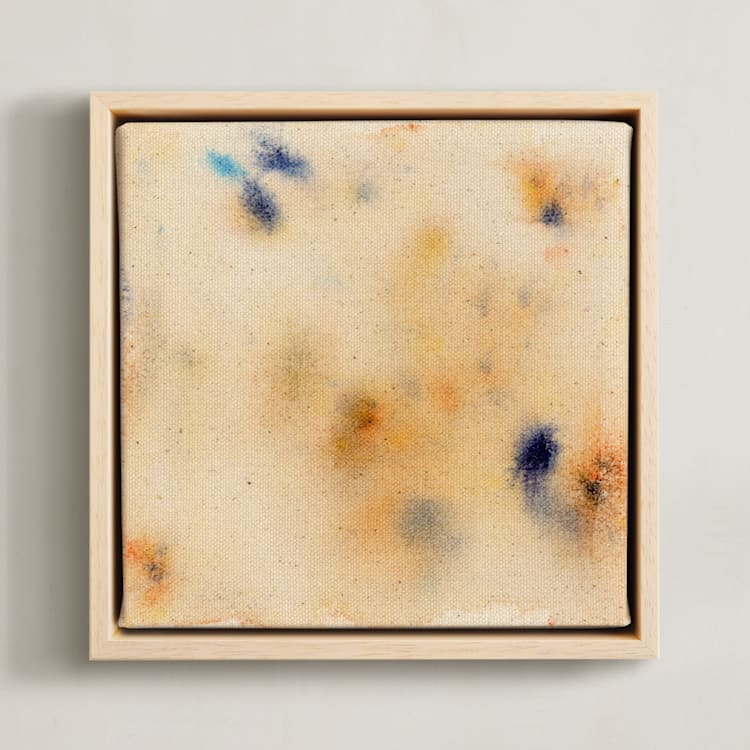 "Abstract Sunrise 1" - Art Print in Sunrise Sky Orange by Christina Flowers - Framed Canvas