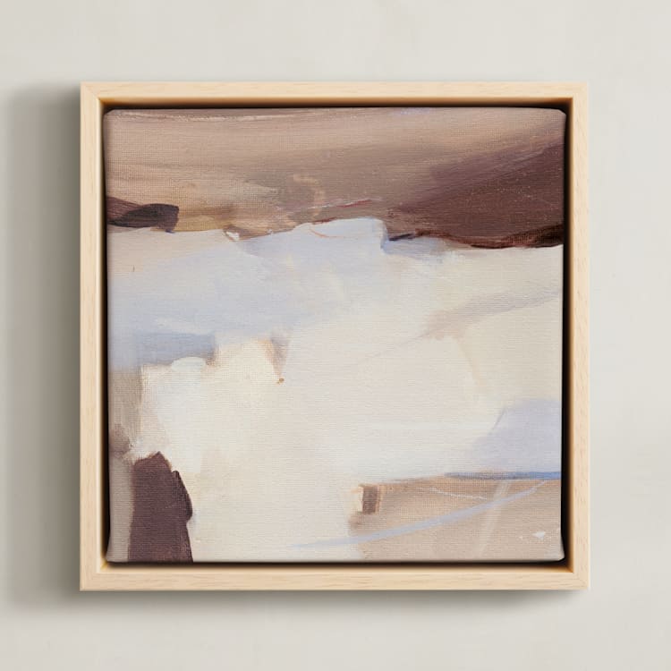 "Salt Air 1" - Art Print in Brown & Ivory by Arohika Verma - Framed Canvas