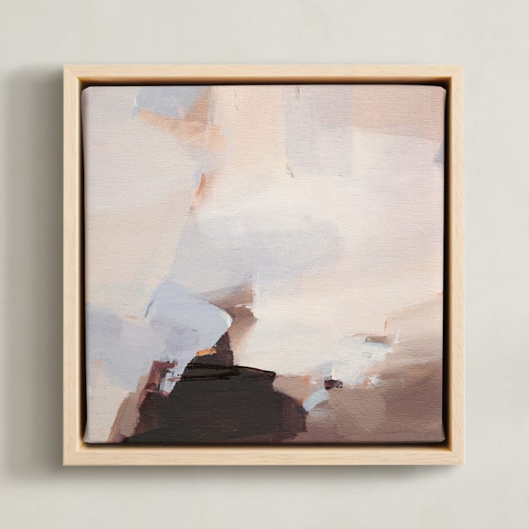 "Salt Air 4" - Art Print in Brown & Ivory by Arohika Verma - Framed Canvas