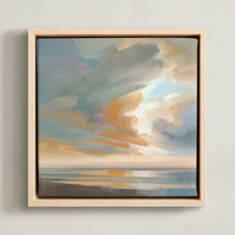 "Cloud Crush" - Art Print in Cumulo by Khara Ledonne - Framed Canvas