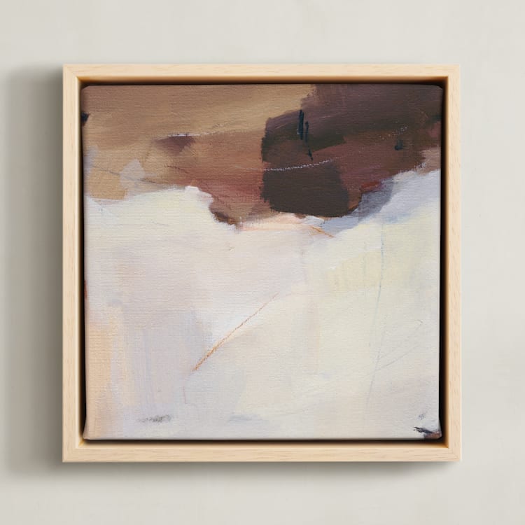 "Salt Air 3" - Art Print in Brown & Ivory by Arohika Verma - Framed Canvas
