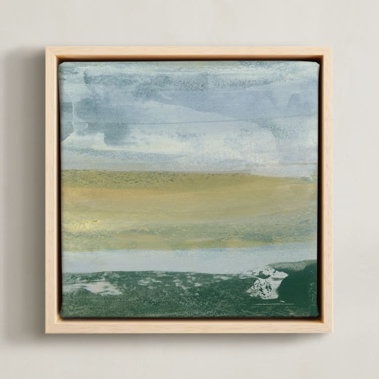 "Open Field 4" - Art Print in Grass by Julia Contacessi - Framed Canvas