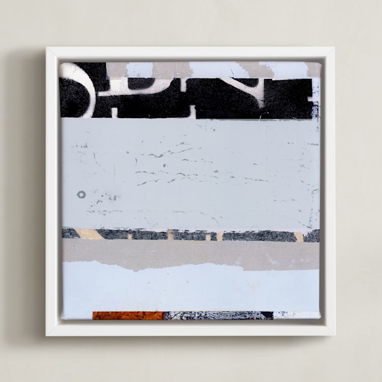 "Bandwidth 2" - Art Print in Steel Grey by Jaqui Falkenheim - Framed Canvas