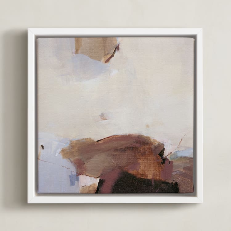 "Salt Air 2" - Art Print in Brown & Ivory by Arohika Verma - Framed Canvas