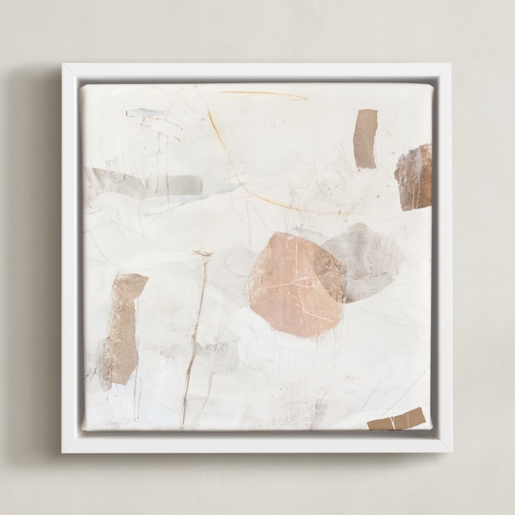 "Nidra" - Art Print in Dune by Jennifer Daily - Framed Canvas
