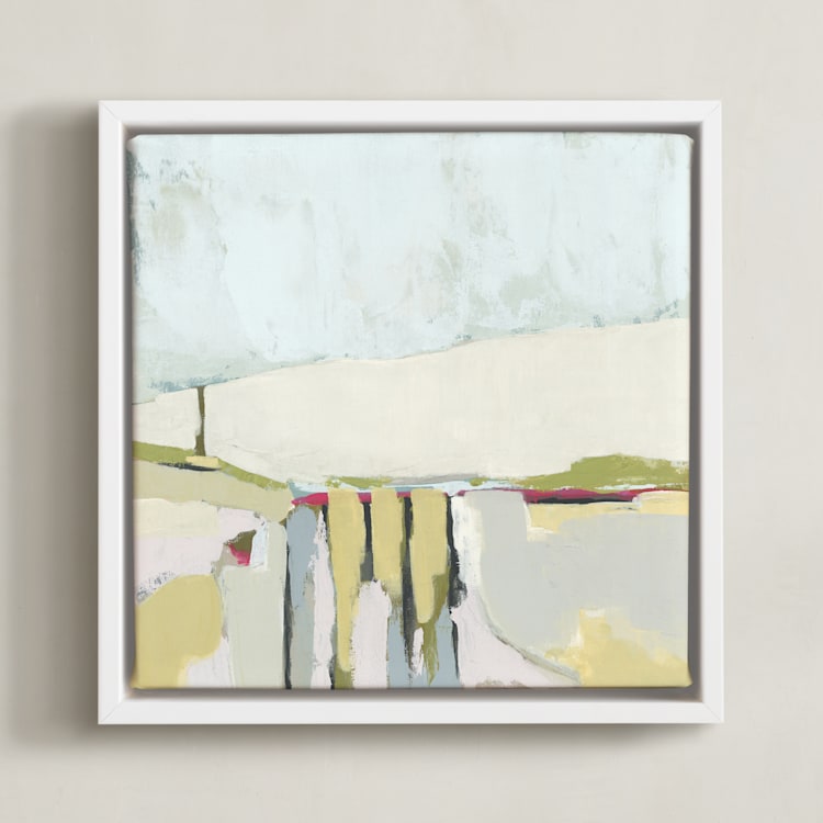 "Showered in Sunshine I" - Art Print in Champagne by Karyn Denten - Framed Canvas