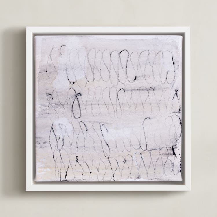 "Modern Love Song" - Art Print in Cream by Amy Carroll - Framed Canvas