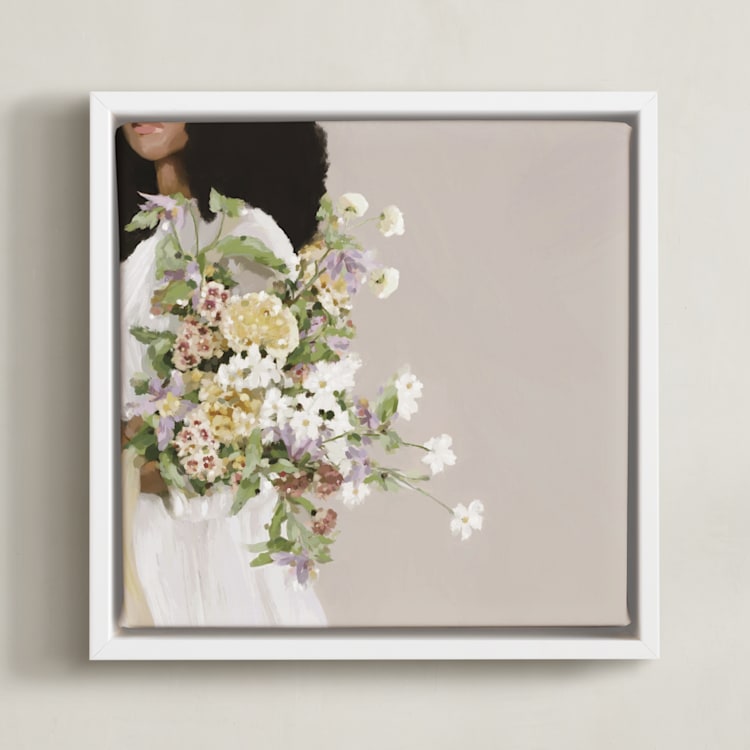 "festooned" - Art Print in Lilac by Marabou Design - Framed Canvas
