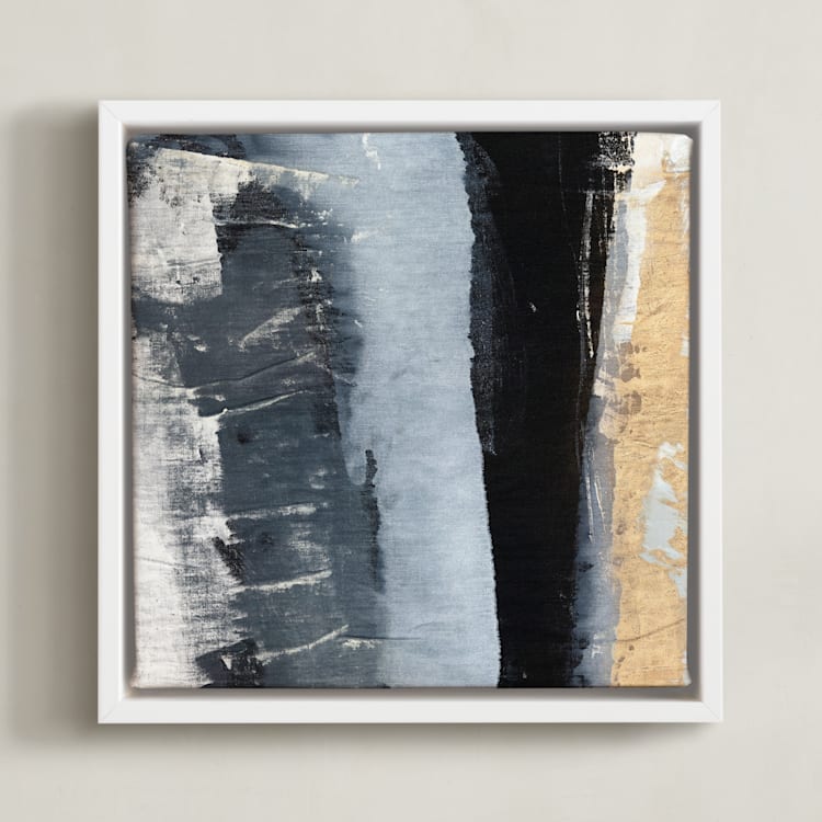 "Tribal Lineage No. 2" - Art Print in Neutrals by Julia Contacessi - Framed Canvas
