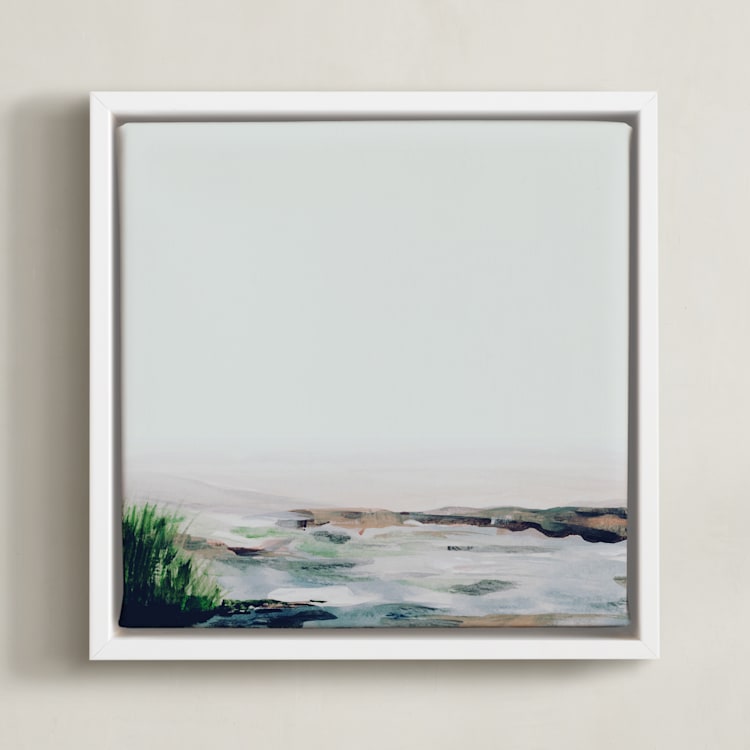 "Ace" - Art Print in Sea Grey by Mande Calhoun - Framed Canvas