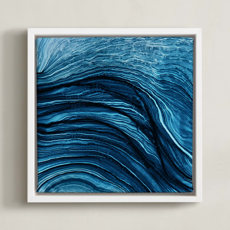 "Agate" - Art Print in Sapphire by Rebecca Rueth - Framed Canvas