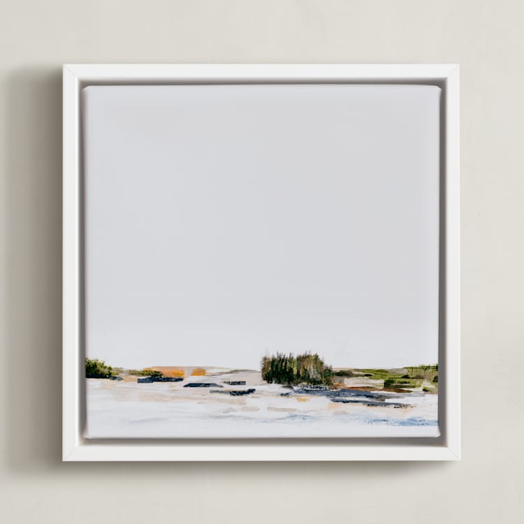 "Levi" - Art Print in Grey by Mande Calhoun - Framed Canvas
