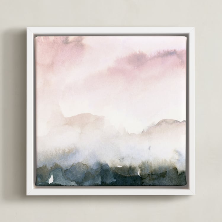 "Wake II" - Art Print in Lavender by Lindsay Megahed - Framed Canvas