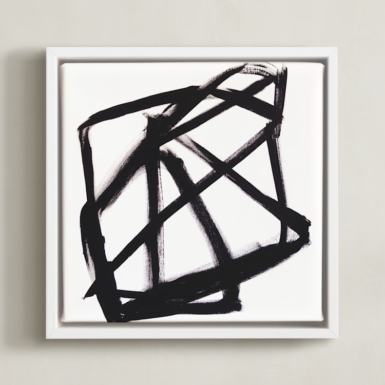 "Sable Song" - Art Print in midnight black by Juniper Briggs - Framed Canvas
