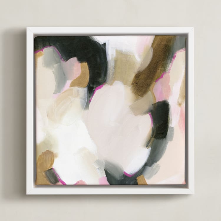 "Lush Composition" - Art Print in Deep Forest by Melanie Severin - Framed Canvas