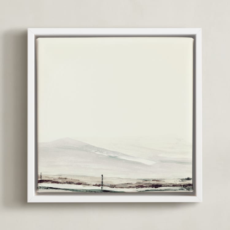 "Fitz" - Art Print in Creamy white by Mande Calhoun - Framed Canvas