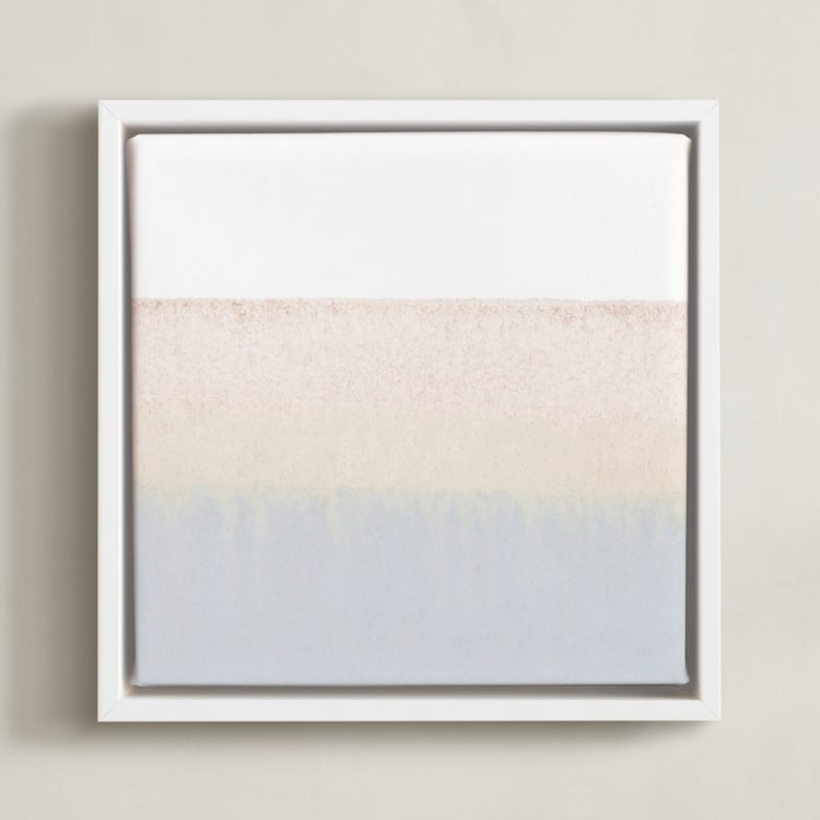 "Sundown" - Art Print in sky blue by Sadie Holden - Framed Canvas