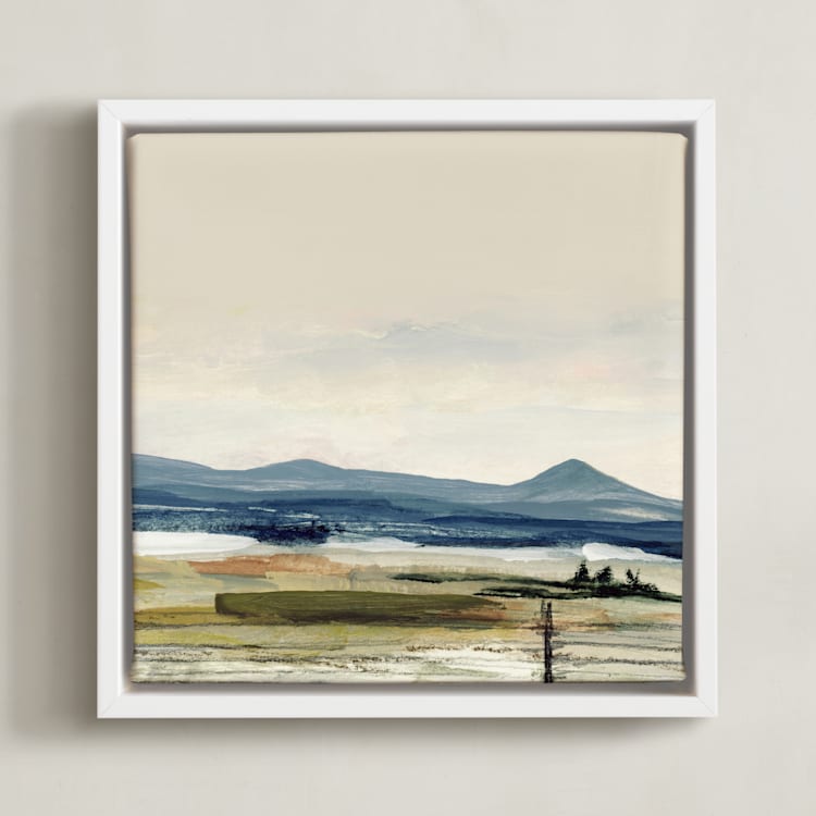 "Brownstein II" - Art Print in Field by Mande Calhoun - Framed Canvas