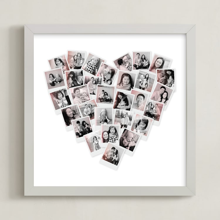 "Filter Heart Snapshot Mix® Photo Art" - Framed Photo in Blush by Minted - Framed